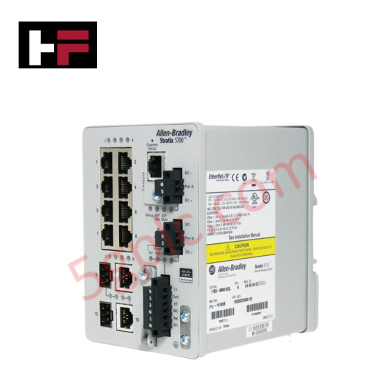 Switch Ethernet Industrial Gerenciado Allen-Bradley Stratix 5700 1783-BMS10CGL de 10 Portas