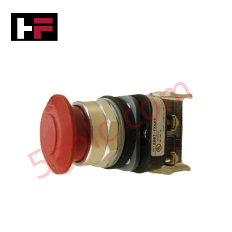 Allen Bradley 800T-FX6A5 30,5 mm roter Pilztaster mit Druck-Zug-Bedienung
