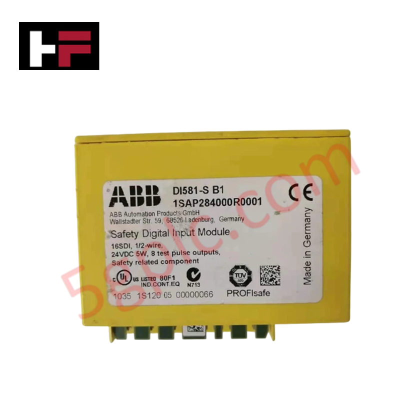ABB DI581-S 1SAP284000R0001 AC500-S Safety Digital Input Module